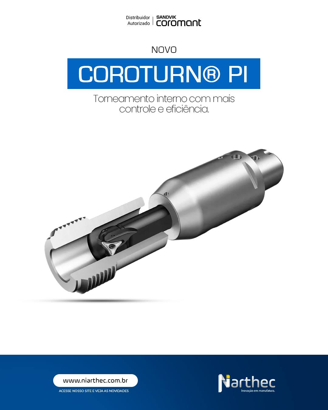 Torneamento interno costuma trazer desafios como vibração, cavacos presos e dificuldade em manter estabilidade, especialmente em furos profundos ou espaços reduzidos.
Para resolver isso, a Sandvik Coromant lançou o CoroTurn® PI.
Principais vantagens:
✔️ Desbaste e acabamento no mesmo setup
✔️ Melhor controle de cavacos
✔️ Maior estabilidade no torneamento interno
✔️ Pastilhas com 8 arestas de corte para maior vida útil
✔️ Tecnologia Wiper para melhor acabamento
Resultado: mais segurança no processo, menos paradas e maior produtividade.
Fale com a Niarthec e descubra como aplicar o CoroTurn® PI no seu processo.
#SandvikCoromant #TorneamentoInterno #CoroTurnPI #Usinagem #Niarthec