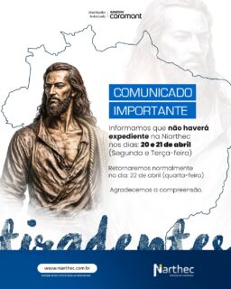 Informamos que não haverá expediente na Niarthec nos dias 20 e 21 de abril, com retorno normal das atividades em 22 de abril.

📌 Curiosidade:
O feriado de Tiradentes (21 de abril) homenageia Joaquim José da Silva Xavier, figura histórica importante na luta pela independência do Brasil.

Ele foi um dos líderes da Inconfidência Mineira, movimento que defendia mudanças estruturais e mais autonomia  um marco de coragem e transformação.

Assim como na história, a indústria também evolui com decisões estratégicas e busca constante por melhorias.

Na usinagem, isso significa revisar processos, investir em tecnologia e buscar mais eficiência.

👉 Pausas também fazem parte do processo são momentos para planejar, ajustar e voltar ainda mais produtivo.

#Comunicado #Tiradentes #Indústria #ProdutividadeIndustrial #Niarthec