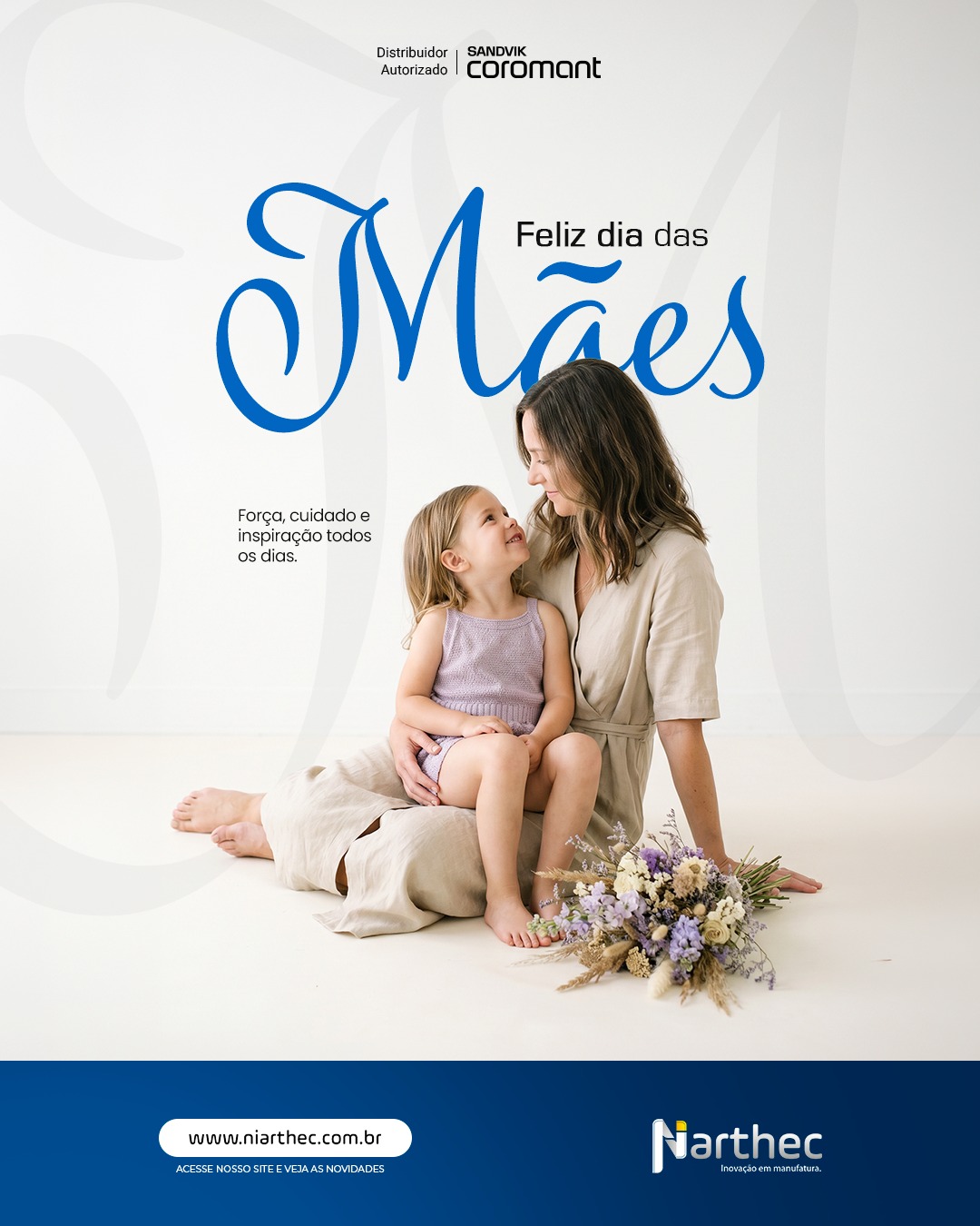 Ser mãe é exercer diariamente um dos papéis mais fortes e transformadores que existem.

É cuidar, ensinar, liderar, apoiar e inspirar  dentro e fora de casa.

Neste Dia das Mães, a Niarthec homenageia todas as mulheres que, com dedicação e coragem, fazem a diferença na vida de quem está ao seu redor.

Porque valores como responsabilidade, paciência, força e determinação também constroem o futuro  na família e na indústria.

💐 Feliz Dia das Mães!

#DiaDasMães #Homenagem #Gratidão #ForçaFeminina #Niarthec