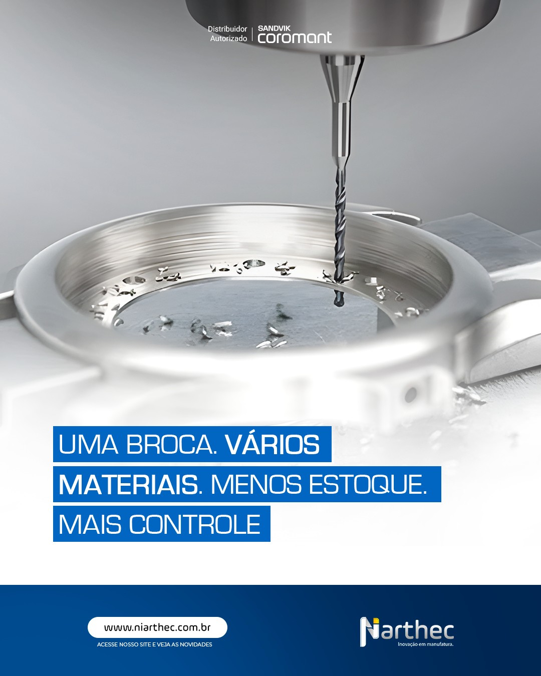 A CoroDrill® Dura 462 foi desenvolvida para quem trabalha com aplicações multimateriais e precisa de previsibilidade no processo.
Com o revestimento Zertivo® 2.0, ela oferece:
✔️ Alta resistência ao desgaste
✔️ Segurança de processo em diferentes materiais
✔️ Vida útil consistente
✔️ Estabilidade dimensional
✔️ Padronização inteligente da linha de furação
Ao adotar uma solução versátil como a Dura 462, sua operação reduz variedade de ferramentas em estoque e ganha mais controle produtivo.
Menos complexidade. Mais eficiência.
👉 Quer avaliar se a Dura 462 pode padronizar sua furação? Fale com a equipe técnica da Niarthec.
#CoroDrillDura462
#FuracaoIndustrial
#SandvikCoromant
#ProdutividadeIndustrial
#Niarthec