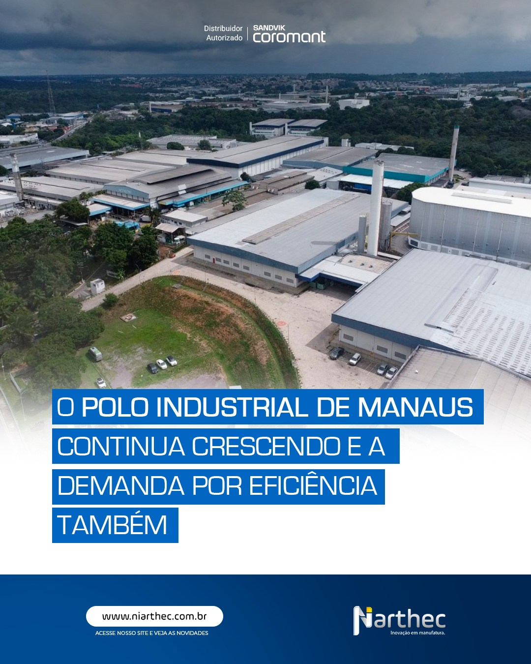 Com novos investimentos industriais, o Polo Industrial de Manaus segue ampliando sua capacidade produtiva.
Setores como:
▪️ duas rodas
▪️ eletroeletrônicos
▪️ moldes e componentes
Exigem cada vez mais processos de usinagem eficientes e previsíveis.
Ferramentas de alto desempenho, como a CoroMill® MS20, ajudam a aumentar produtividade e estabilidade em operações críticas de fresamento.
Em um ambiente industrial competitivo, eficiência de processo é o que sustenta o crescimento.
👉 A Niarthec apoia indústrias da região com tecnologia, engenharia aplicada e suporte técnico especializado.
#PoloIndustrialDeManaus #IndustriaAmazonas #CoroMillMS20 #ProdutividadeIndustrial #Niarthec