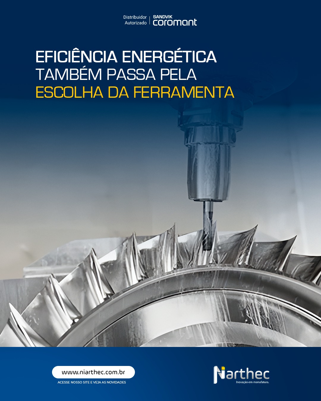 Produzir mais consumindo menos energia é um dos grandes desafios da indústria moderna.
Ferramentas de alto desempenho ajudam a alcançar esse objetivo porque permitem:
▪️ menos passes de usinagem
▪️ menor esforço de corte
▪️ maior taxa de remoção de material
Soluções como a CoroMill® Plura Barrel conseguem reduzir drasticamente o tempo de ciclo em superfícies complexas.
Menos tempo de máquina = menor consumo energético por peça produzida.
👉 Produtividade e sustentabilidade caminham juntas na manufatura moderna.
#EficiênciaIndustrial #UsinagemSustentável #CoroMillPlura #ProdutividadeIndustrial #Niarthec