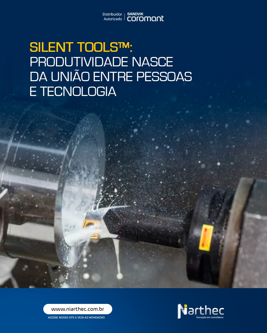 A automação industrial não substitui pessoas. Ela permite que profissionais trabalhem com mais segurança, controle e eficiência.
Mas para que máquinas e processos automatizados entreguem todo o seu potencial, a estabilidade da usinagem é fundamental.
É nesse cenário que o Silent Tools™ faz a diferença.
Seu sistema de amortecimento reduz vibrações em operações com grandes balanços, proporcionando:
✔️ Maior estabilidade do processo
✔️ Melhor acabamento superficial
✔️ Menor desgaste da ferramenta
✔️ Mais previsibilidade para operações automatizadas
Na prática, isso significa menos intervenções, menos ajustes inesperados e mais confiança para que operadores, programadores e engenheiros possam focar em decisões estratégicas.
A tecnologia não substitui a experiência humana. Ela potencializa sua capacidade de gerar resultados.
Sua operação está preparada para unir automação, estabilidade e produtividade?
#AutomaçãoIndustrial #SilentTools #Indústria40 #Usinagem #Niarthec