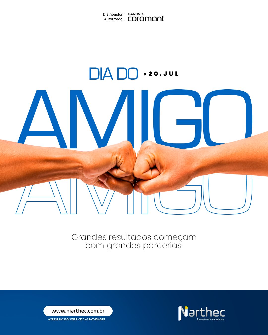 Na indústria, confiança é construída todos os dias.
Ela está presente nas relações entre clientes, fornecedores, parceiros e equipes que trabalham juntas em busca de um mesmo objetivo: gerar resultados.
No Dia do Amigo, celebramos todas as parcerias que fazem parte da nossa trajetória.
Agradecemos aos clientes, colaboradores e parceiros que confiam na Niarthec para enfrentar desafios, desenvolver soluções e construir histórias de sucesso.
Porque mais do que negócios, acreditamos em relacionamentos duradouros.
👉 Marque aqui um parceiro que faz a diferença na sua jornada.
#DiaDoAmigo
#Parceria
#Confiança
#Indústria
#Niarthec
