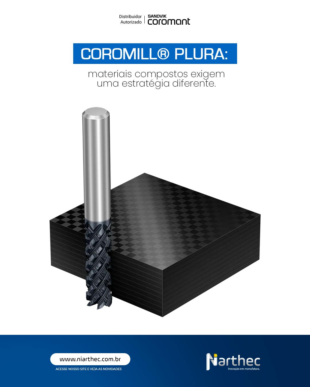 Materiais compostos como CFRP, GFRP e aramidas oferecem inúmeras vantagens para a indústria, mas também apresentam desafios importantes na usinagem.
Delaminação, vibração, desgaste acelerado da ferramenta e acabamento irregular podem comprometer a qualidade da peça e aumentar custos de produção.
A CoroMill® Plura foi desenvolvida para enfrentar exatamente esses desafios.
Combinada à nova classe O2AD, que utiliza cobertura avançada de diamante CVD e substrato especialmente desenvolvido para máxima adesão, a solução entrega:
✔️ Alta resistência ao desgaste por abrasão
✔️ Redução da delaminação e vibração
✔️ Excelente qualidade de corte
✔️ Maior vida útil da ferramenta
✔️ Alta taxa de remoção de material
Sua geometria serrilhada patenteada promove uma ação de corte controlada, tornando operações como usinagem de canais, rampas e arestas mais eficientes e previsíveis.
📊 Resultado: mais produtividade, maior confiabilidade do processo e melhor qualidade final da peça.
👉 Sua operação trabalha com materiais compostos? Talvez seja hora de conhecer uma solução desenvolvida especificamente para esse desafio.
#CoroMillPlura
#MateriaisCompostos
#UsinagemDePrecisao
#SandvikCoromant
#Niarthec