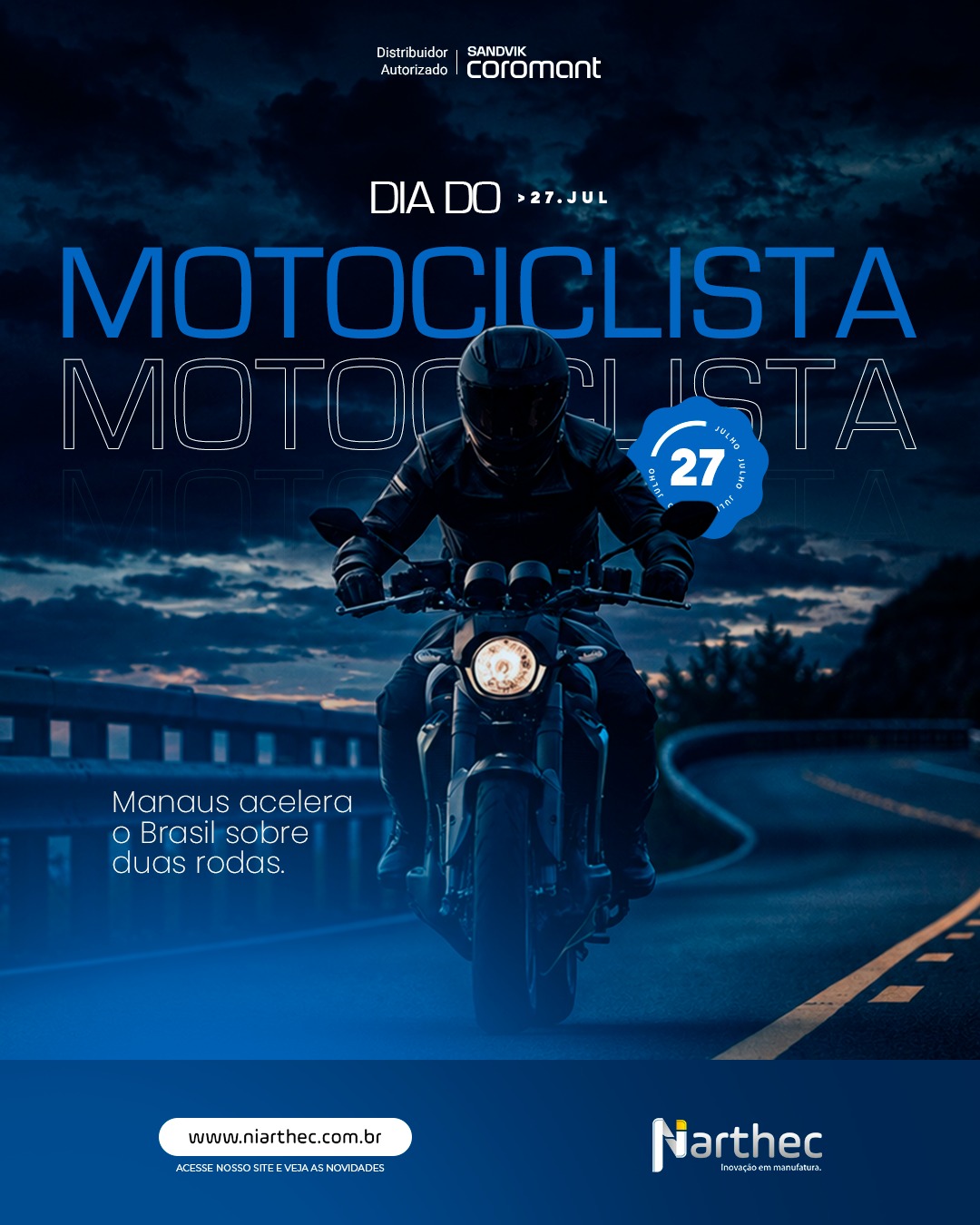 Manaus abriga um dos maiores polos produtores de motocicletas do país, sendo peça fundamental para o desenvolvimento industrial brasileiro.

Por trás de cada motocicleta produzida existe uma cadeia de processos, tecnologia, precisão e produtividade.

A usinagem de componentes, moldes e dispositivos exige ferramentas e estratégias capazes de acompanhar o ritmo de uma indústria cada vez mais competitiva.

Na Niarthec, temos orgulho de apoiar empresas que ajudam a movimentar esse setor tão importante para a economia da região.

👉 Você sabia que o Polo Industrial de Manaus é referência nacional na produção de motocicletas?

#DiaDoMotociclista
#PoloIndustrialDeManaus
#IndústriaAmazonas
#ProdutividadeIndustrial
#Niarthec