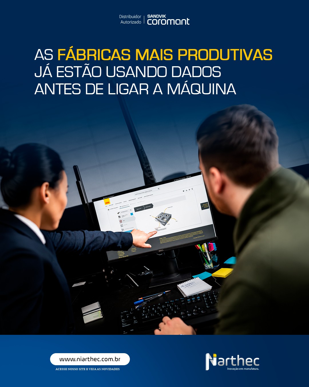 A digitalização da manufatura não é mais tendência. É realidade.
Com soluções como o CoroPlus® Tool Guide, o planejamento acontece antes do primeiro corte.
✔️ Simulação de processos
✔️ Seleção inteligente de ferramentas
✔️ Redução de tentativa e erro
✔️ Menos tempo de setup
Produção moderna começa com informação.
👉 Sua operação já utiliza dados para tomar decisões mais inteligentes?
#Industria40 #CoroPlus #ManufaturaDigital #ProdutividadeIndustrial #Niarthec
