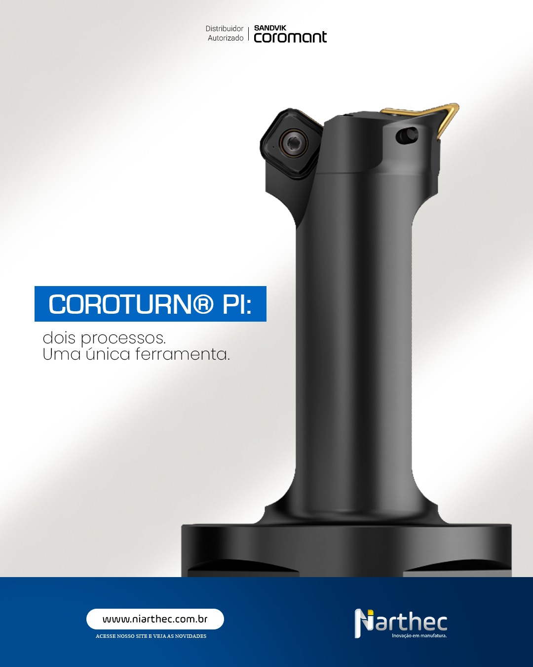 Quanto tempo sua operação perde com trocas de ferramenta?
A CoroTurn® PI chegou para mudar a lógica do torneamento interno.
✔️ Desbaste e acabamento no mesmo setup
✔️ Melhor controle de cavacos
✔️ Menor tempo de ciclo
✔️ Mais produtividade com PrimeTurning™
Menos trocas. Menos interrupções. Mais resultado.
👉 Seu torneamento interno ainda trabalha da forma tradicional?
#CoroTurnPI #TorneamentoInterno #PrimeTurning #Usinagem #Niarthec