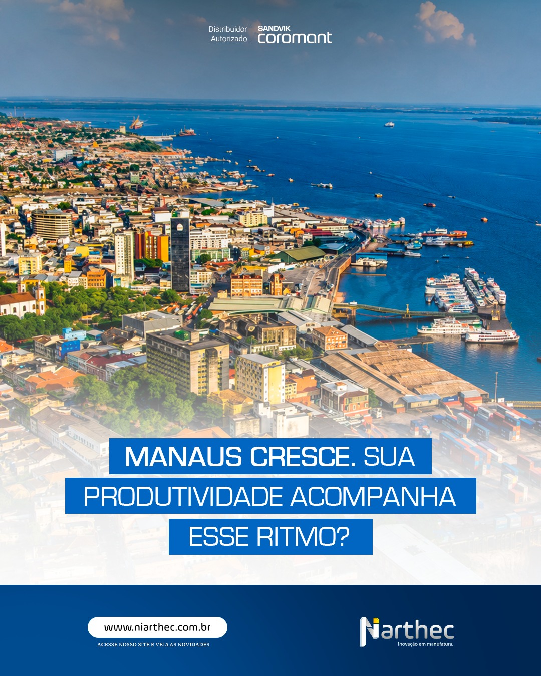 O Polo Industrial de Manaus continua demonstrando sua força. Somente no primeiro trimestre de 2026, o faturamento ultrapassou R$ 58 bilhões, impulsionado por setores estratégicos como duas rodas, eletroeletrônicos e bens de informática.

Ao mesmo tempo, novos investimentos seguem chegando à Zona Franca, ampliando a capacidade produtiva e aumentando a competitividade da indústria regional.

Mas crescer não significa apenas produzir mais.

Significa produzir com mais eficiência, qualidade e previsibilidade.

Em um cenário cada vez mais competitivo, empresas que investem em tecnologia, engenharia aplicada e otimização de processos saem na frente.

Ferramentas de alta performance, soluções digitais para planejamento e estratégias de usinagem mais eficientes ajudam a reduzir desperdícios, aumentar produtividade e melhorar o custo por peça.

É exatamente nesse contexto que a Niarthec atua: conectando tecnologia, conhecimento técnico e suporte especializado para apoiar a evolução da indústria da nossa região.

O crescimento já está acontecendo.

👉 A sua operação está preparada para acompanhar esse novo momento da indústria amazonense?

#PoloIndustrialDeManaus #IndustriaAmazonense #ProdutividadeIndustrial #EngenhariaAplicada #Niarthec
