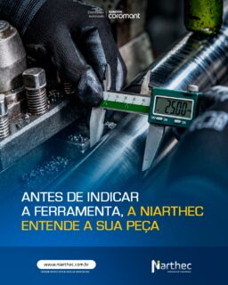 Catálogo qualquer fornecedor tem. O que muda o resultado é saber qual linha do catálogo serve para a sua peça, na sua máquina, no seu material.
✔️ Análise da aplicação antes da indicação: material, geometria da peça, estabilidade do set-up e condição da máquina
✔️ Recomendação de ferramenta, classe e parâmetros de corte a partir dessa leitura, não a partir do preço de tabela
✔️ Acompanhamento do resultado em produção, com ajuste do processo quando necessário
É por isso que a Niarthec atua como distribuidora e consultoria técnica ao mesmo tempo. A ferramenta é o meio. O resultado na peça é o objetivo.
Sua última compra de ferramental foi baseada em análise técnica ou em cotação?
Conte com a Niarthec para essa análise.
#ConsultoriaEmUsinagem #AplicaçãoTécnica #IndústriaDeManaus #ResultadoReal #Niarthec