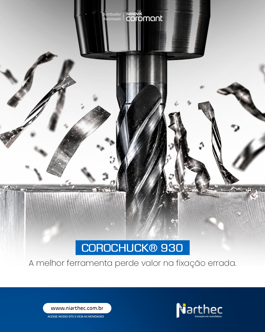 De nada adianta investir em ferramenta de alta performance se a fixação introduz batimento e deixa a ferramenta escapar sob carga.
✔️ Batimento radial medido abaixo de 4 µm a 2,5 x DC, mantendo tolerâncias em mícrons
✔️ A melhor segurança contra extração do mercado, eliminando vibração em fresamento e furação
✔️ Fixação hidráulica ajustada com torquímetro otimizado, sem necessidade de equipamento externo para fixar ou liberar
✔️ Balanceado conforme ISO 16084, disponível nos desenhos tipo lápis, delgado e heavy duty
O CoroChuck® 930 protege o investimento que sua operação já fez em ferramental, melhorando acabamento superficial e vida útil.
Sua operação já mediu o batimento dos mandris que estão em uso hoje?
Fale com a Niarthec e avalie seu sistema de fixação.
#SandvikCoromant #CoroChuck930 #FixaçãoDeFerramentas #PrecisãoNaUsinagem #Niarthec